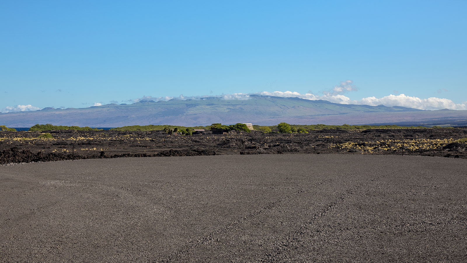 The dramatic landscape watched over by Mauna Kea