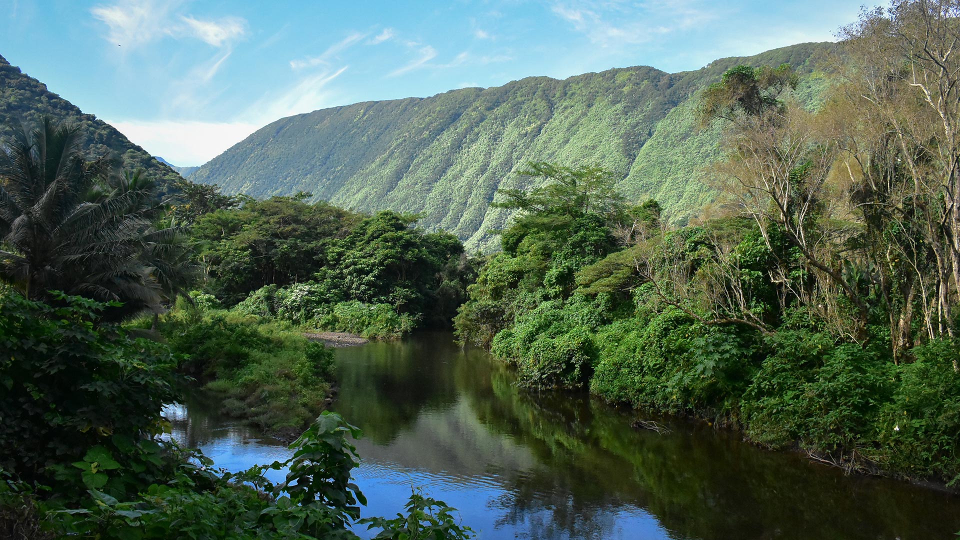 The Waipio Valley provides beautiful spots for hiking