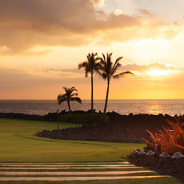 Lie back and relax under the Kaupulehu sunset