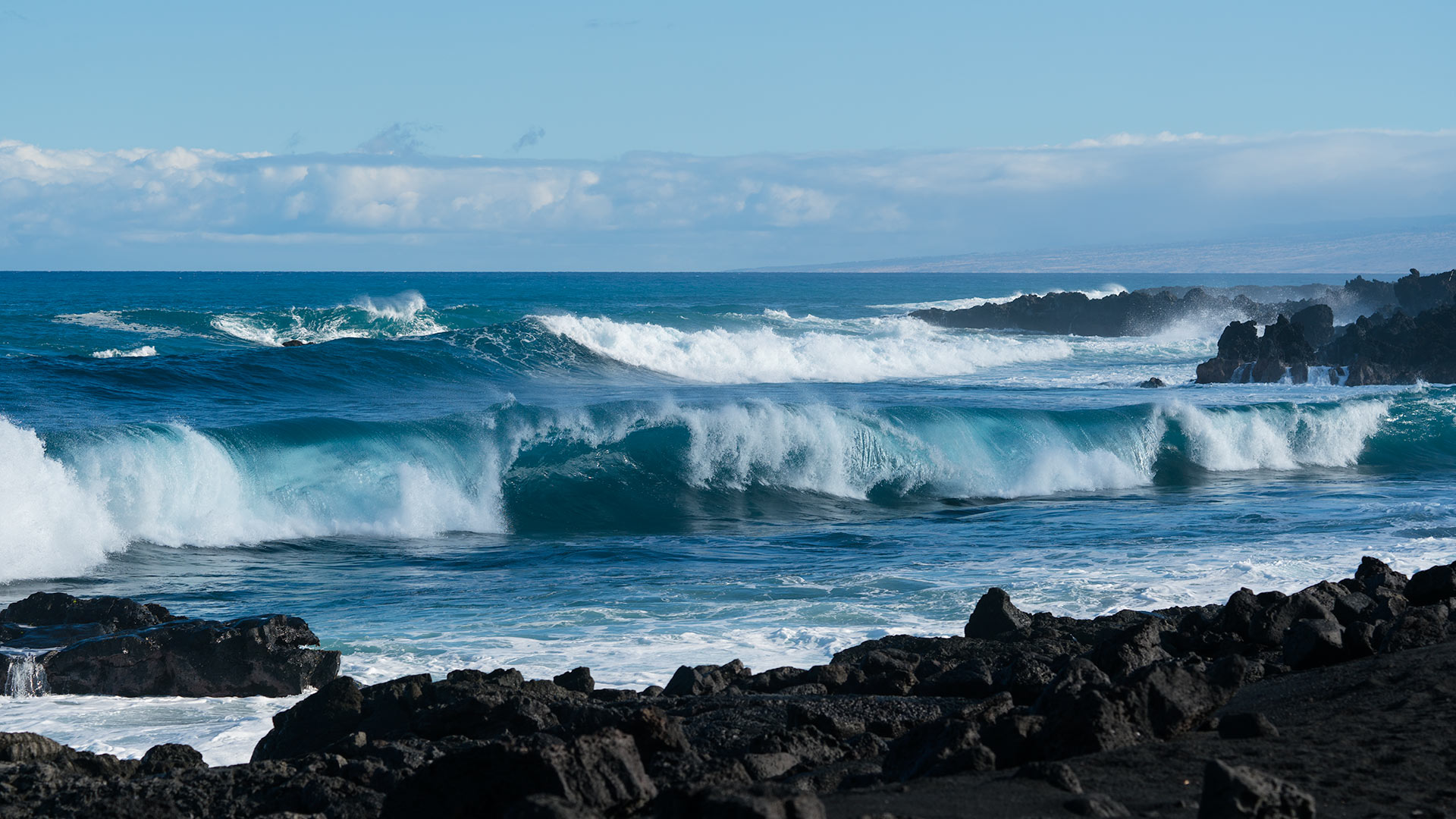 The shoreline’s raw waves are an endless source of fascination